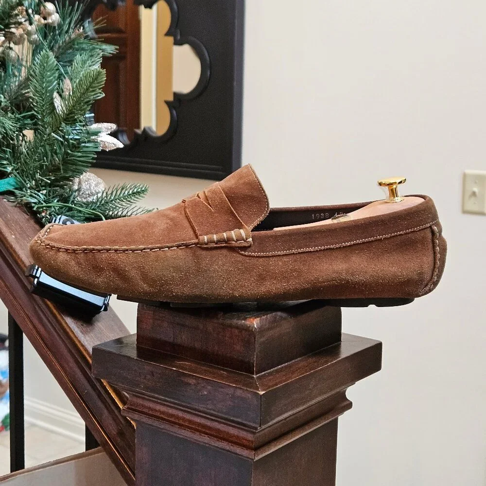 To Boot New York Men's Suede Loafers, Brown, Sz 12   Made in Italy - Picture 9 of 16